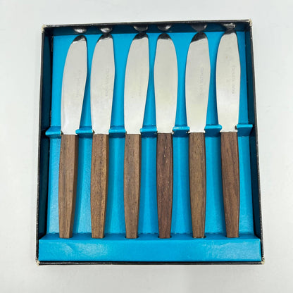 1970s Set of 6 Stainless Small Butter Knives 4” TE6