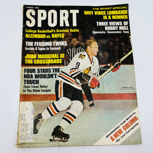 Vintage Sport Magazine April 1968 Bobby Hull Vince Lombardi Lew Alcindor BA1