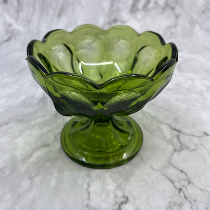 Vintage Anchor Hocking Fairfield Green Ice Cream Dessert Sorbet Bowl 3.5x4.5 TC4