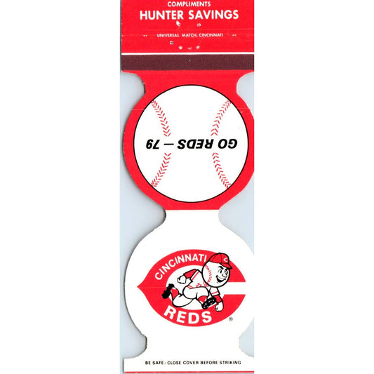 1979 Cincinnati Reds Baseball MLB Schedule Matchbook Cover SA1-M4