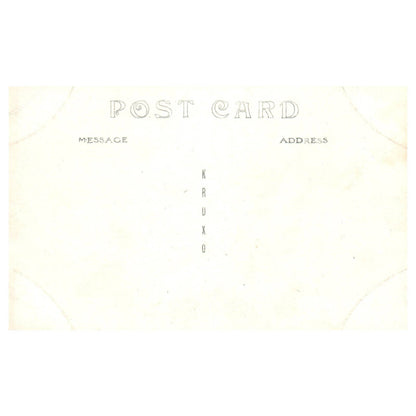 WWI Battleship Scene Showing Rough Seas - Original Postcard RPPC TJ8-4