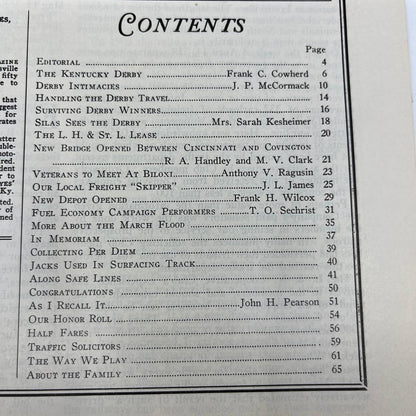 1929 May L&N Railroad Louisville Nashville Employee Magazine Kentucky Derby TH7