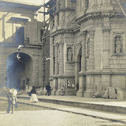1903 Original Sepia Photograph The Cathedral in San Luis Potosi Mexico AC7