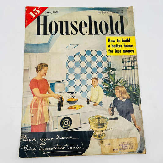 VTG Household Magazine June 1958 How To Build A Better Home For Less Money BA4