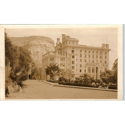 Hotel Pacifico Arica Chile - Original RPPC Postcard TJ9-P1