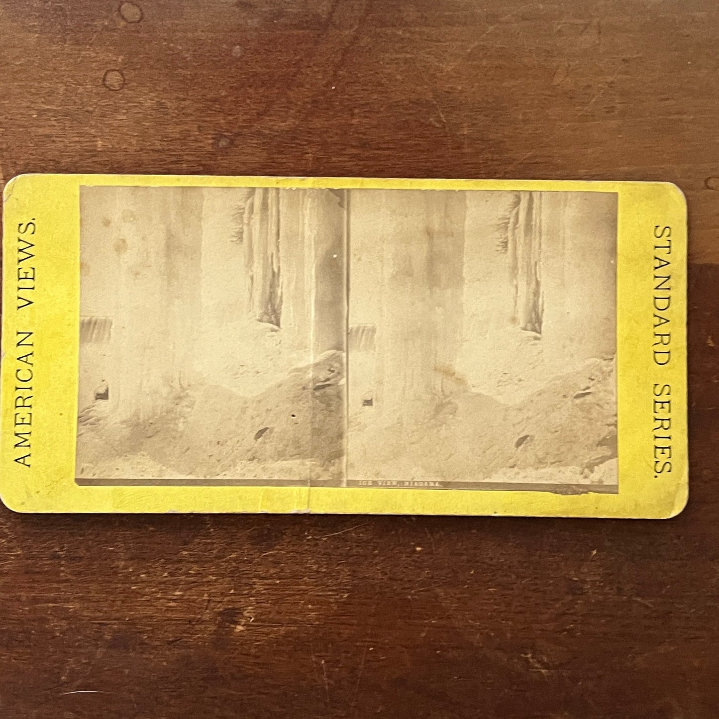 Ice View at Niagara Antique Stereoview Card H2-4