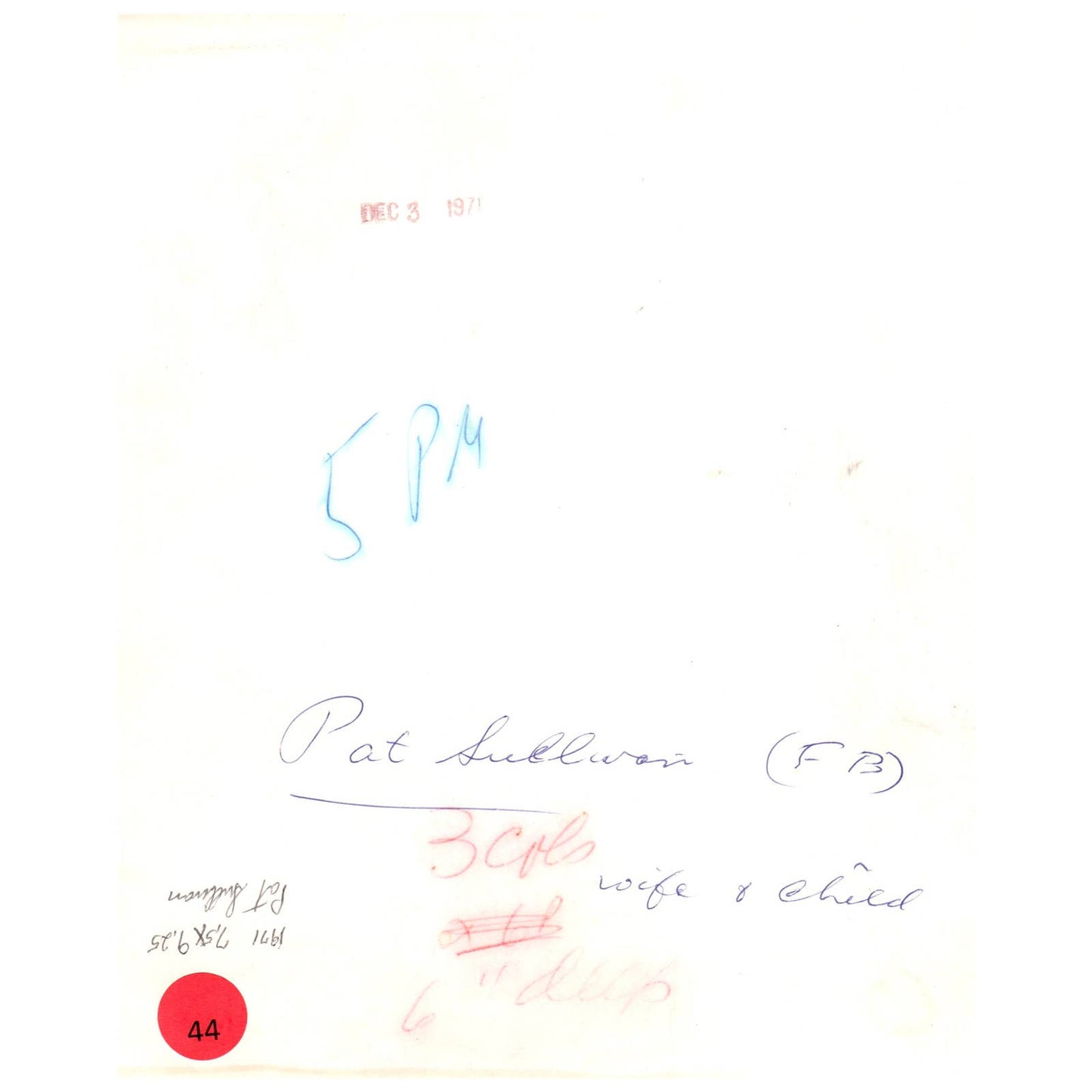 1971 Press Photo Football NCAA Auburn Quarterback Pat Sullivan w/ Family 7x9 AD3