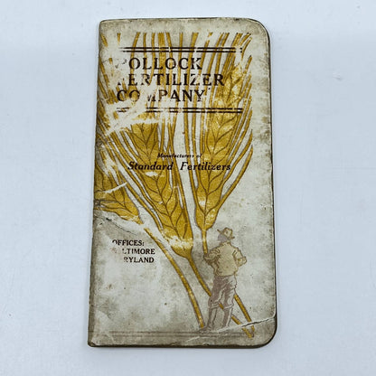 1915 Advertising Notepad Pollock Fertilizer Company Baltimore Maryland TE1