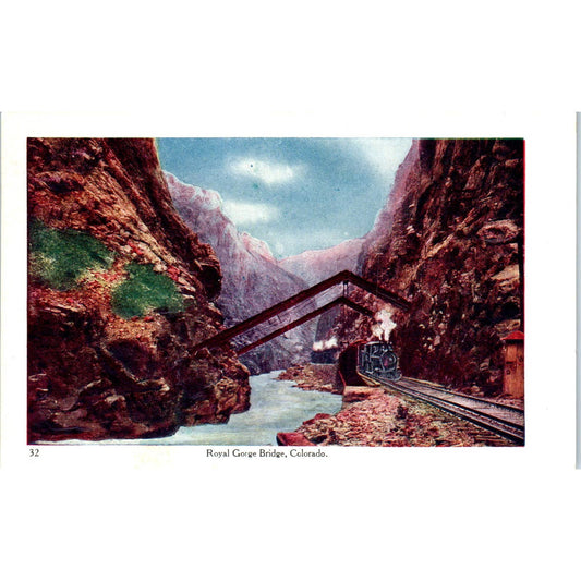 c1910 Royal Gorge Bridge Colorado Original Postcard TK1-29