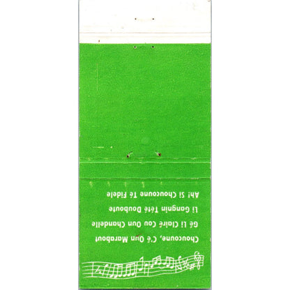 Hotel Choucoune Port Au-Prince Haiti Advertising Matchbook Cover SA1-M11