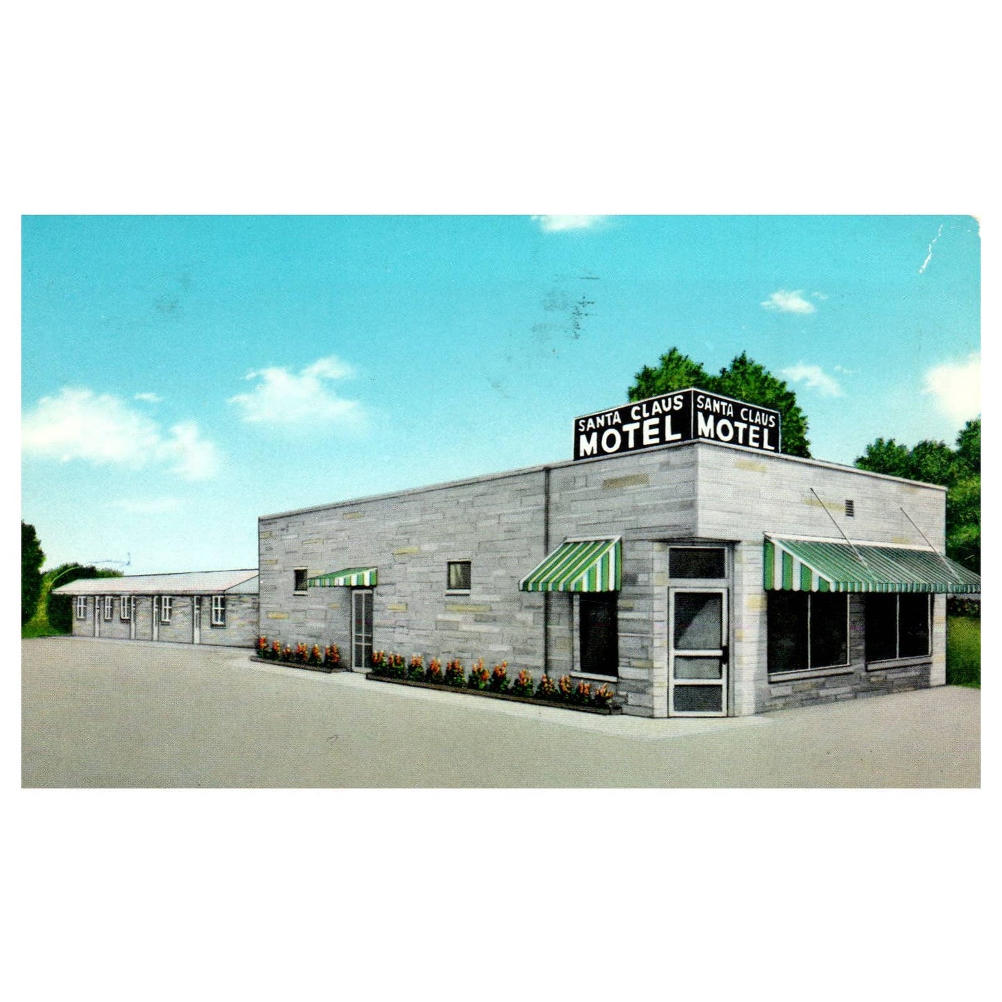 Santa Claus Motel Santa Claus Indiana 1962 - Postcard TJ8-1