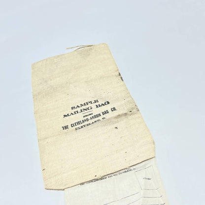 Vintage Canvas Sample Mailing Bag The Cleveland-Akron Bag Co Cleveland OH AB7