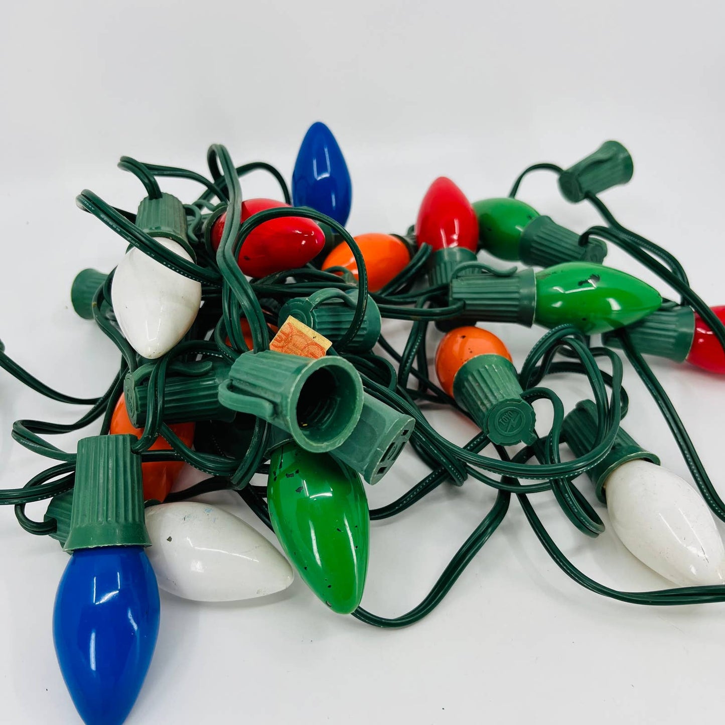 VTG String Big Bulb Glass Christmas Lights Toyo Holiday Lighting Needs Bulbs TB7