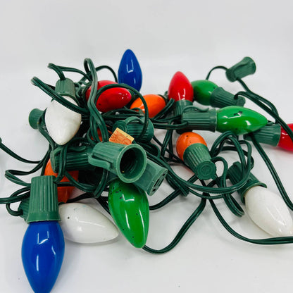 VTG String Big Bulb Glass Christmas Lights Toyo Holiday Lighting Needs Bulbs TB7