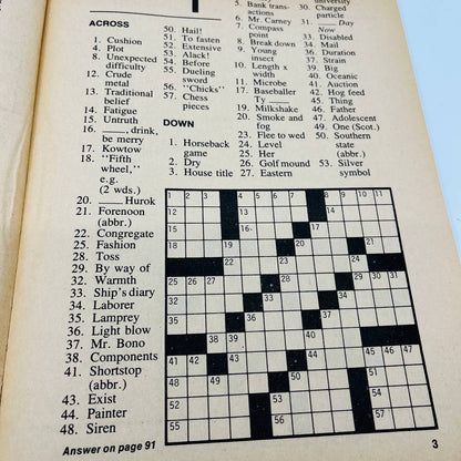 1981 NOS Finest Crossword Puzzles Book No. 8 UNUSED BA4
