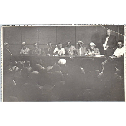 Antique Postcard RPPC City Council Meeting in Persia SE8