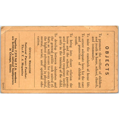 1952 National Congress of Parents & Teachers Membership Card HW Longfellow SE5-3