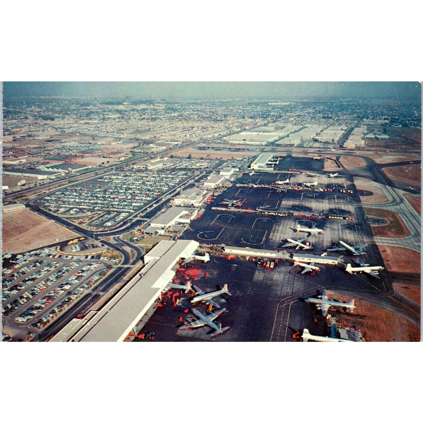 Los Angeles International Airport Aerial View MCM - Original Postcard TJ9-P1