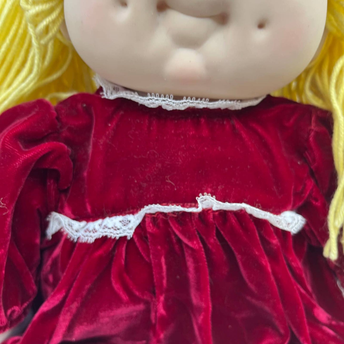 1986 Cabbage Patch Kid Rare Head Mold #9 Lemon Loops Blonde Blue Eyes