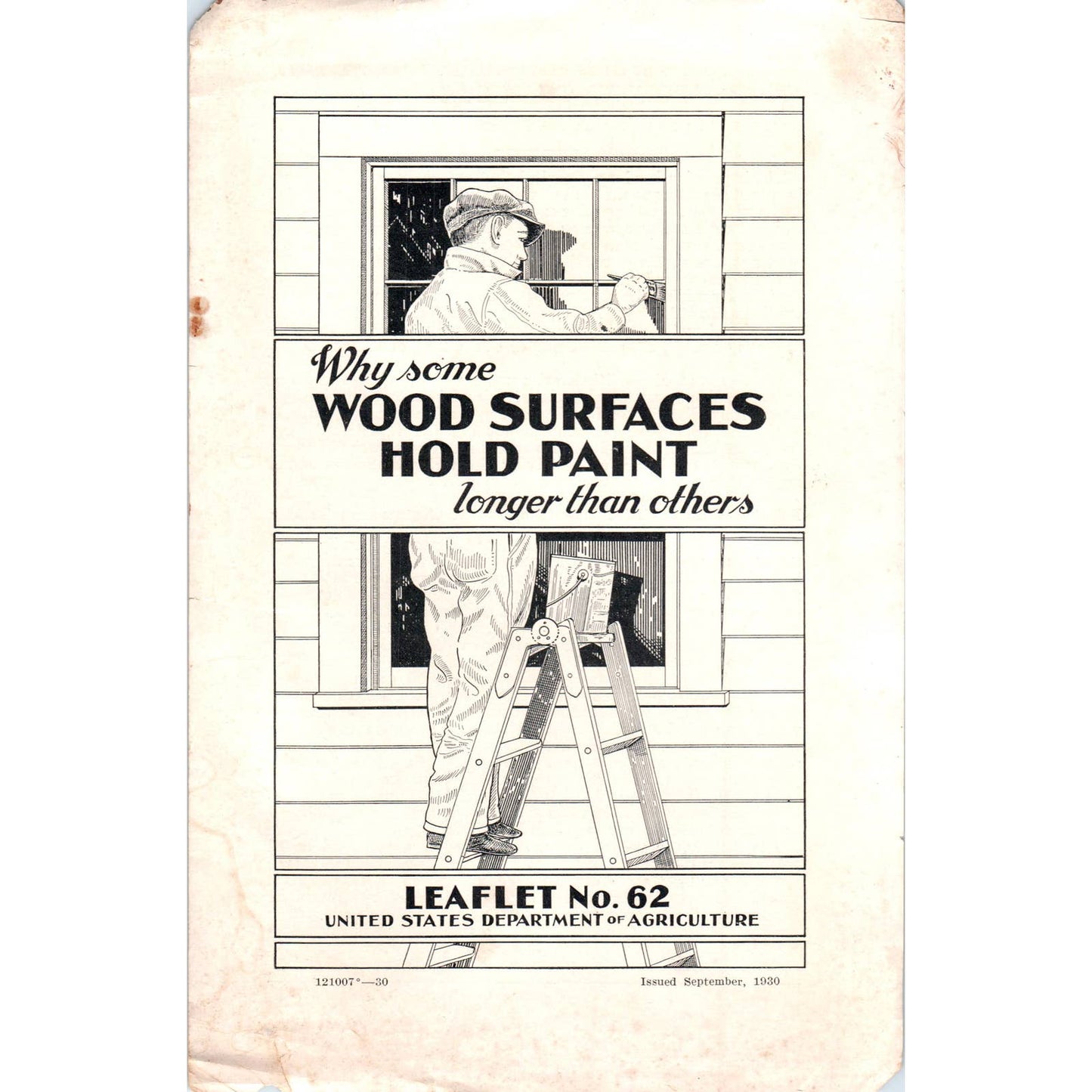 1930 Why Some Wood Surfaces Hold Paint Longer Than Others Leaflet SE3