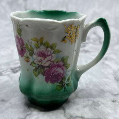 Vintage Porcelain Hand Painted Flower Tea Cup Doll Tea Party 3” TJ5