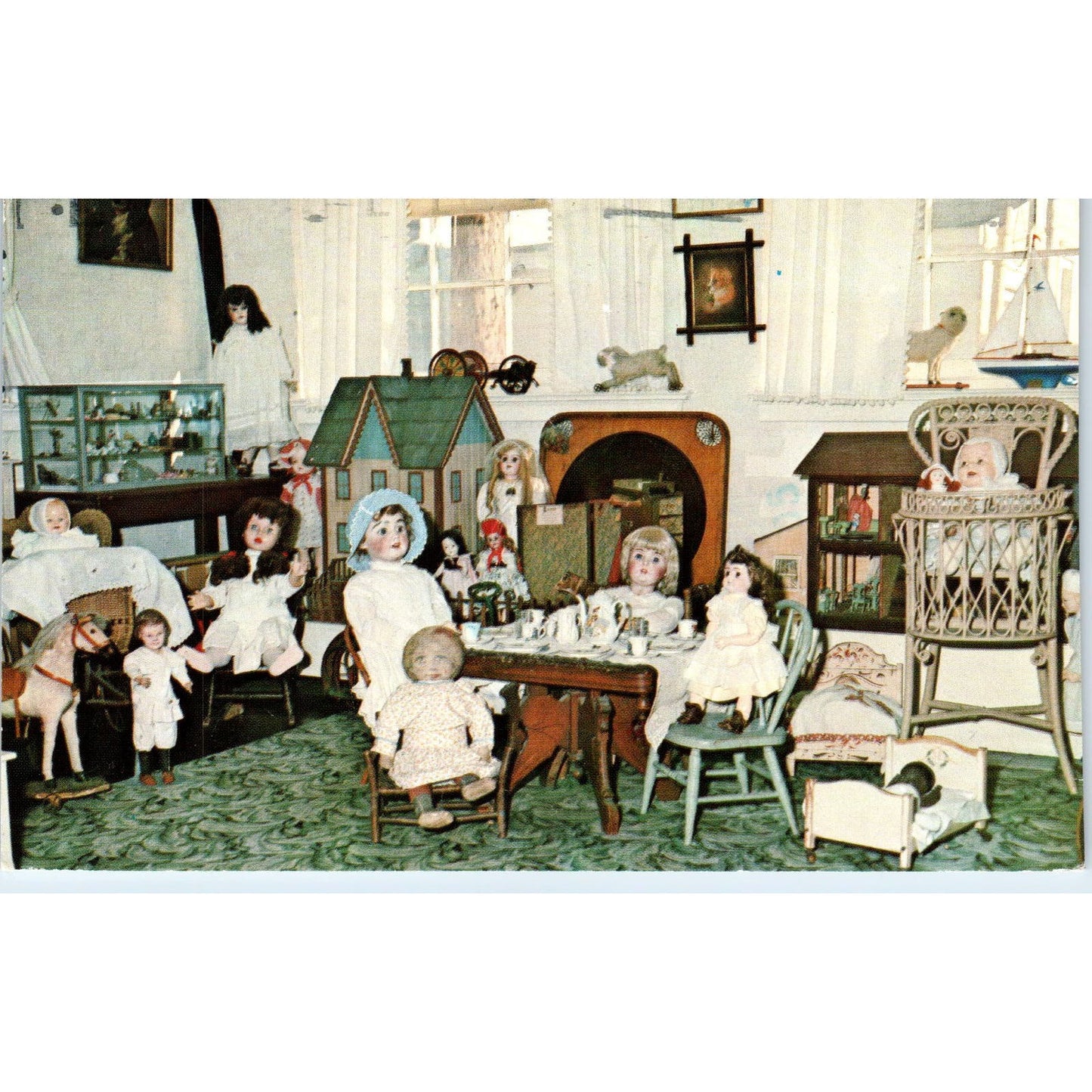 Doll Display at Ocean City Historical Museum Ocean City NJ Original Postcard PB8