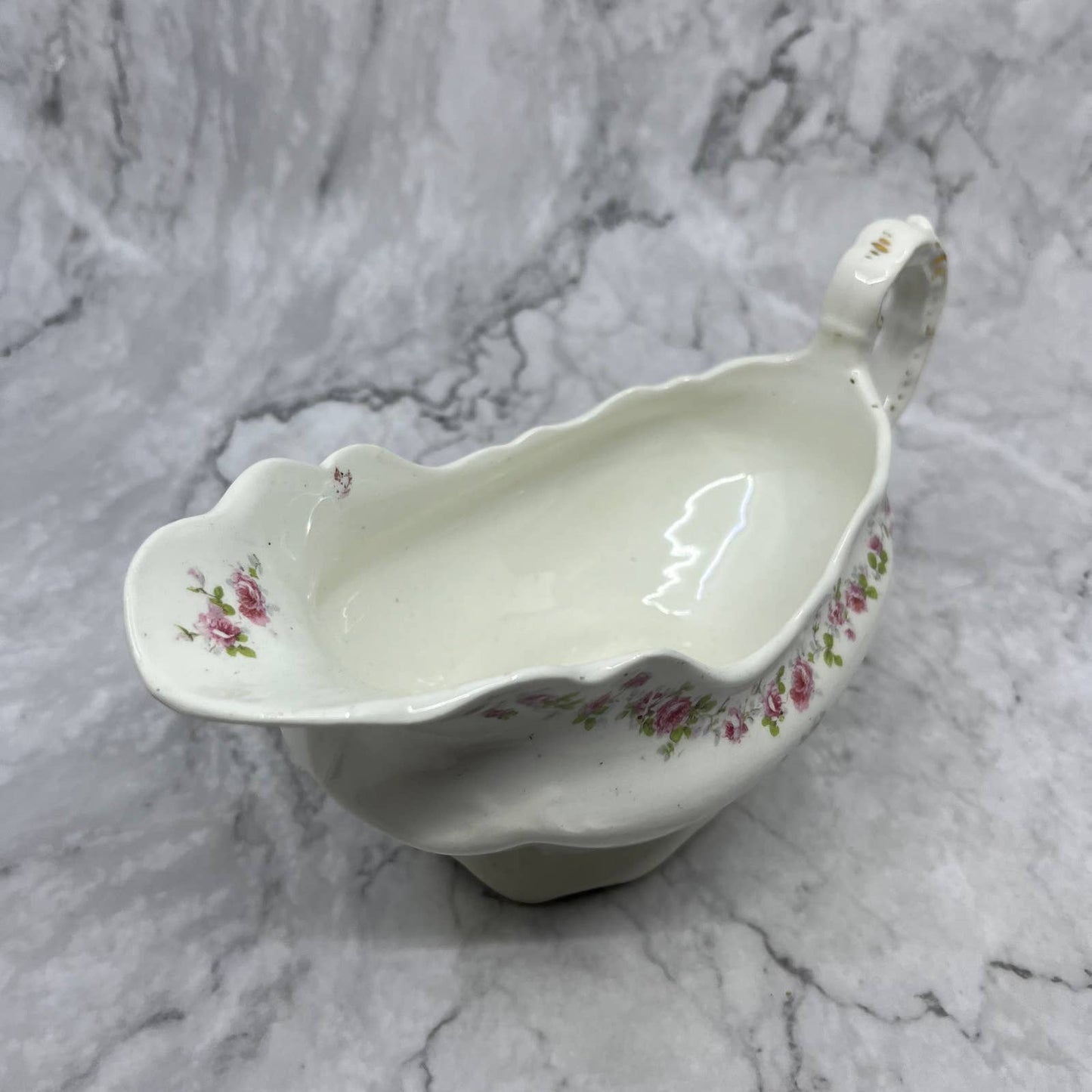 Antique John Maddock And Sons Royal Vitreous China Porcelain Gravy Boat TA1