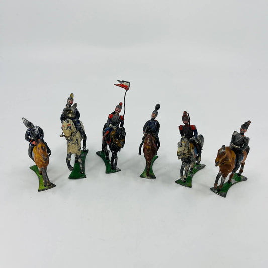 1880s British Army Horse Guard Soldiers Painted Lead Toys Set of 7 SB5