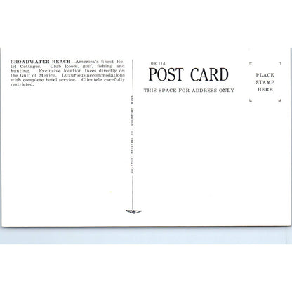 The Broadwater Beach Hotel Apartments Biloxi MS - Original Postcard TJ7-RP3