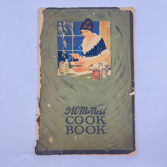 c1910 FW McNess Cookbook Quack Medicine Freeport Illinois L1-4
