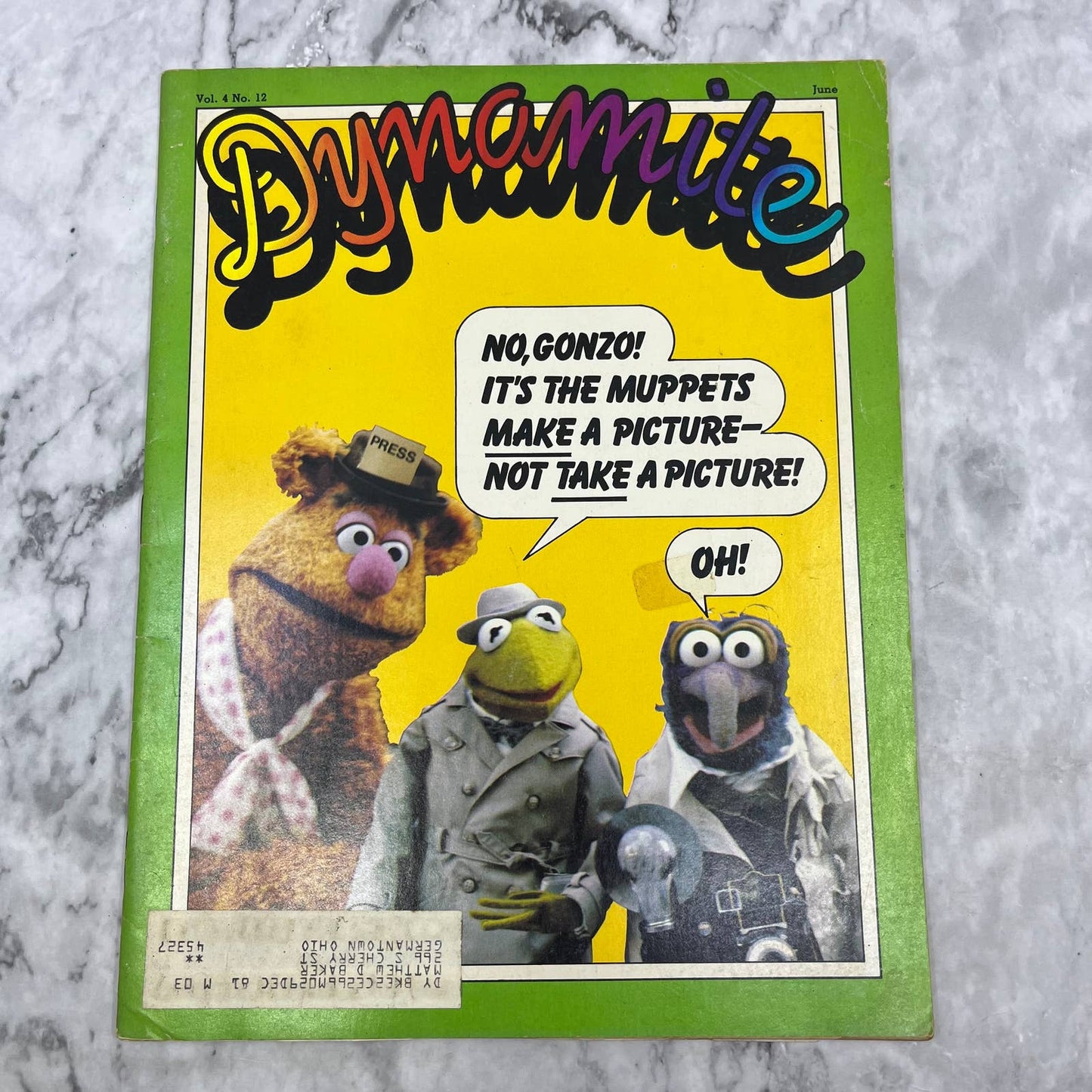 DYNAMITE magazine 1981 June #85 Vol 4 No.12 THE MUPPETS tv movies kids fun TJ4