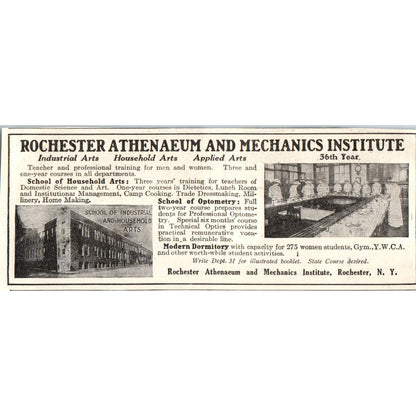 c1920 Harper's Magazine Ad - Rochester Athenaeum and Mechanics Institute EA3-3