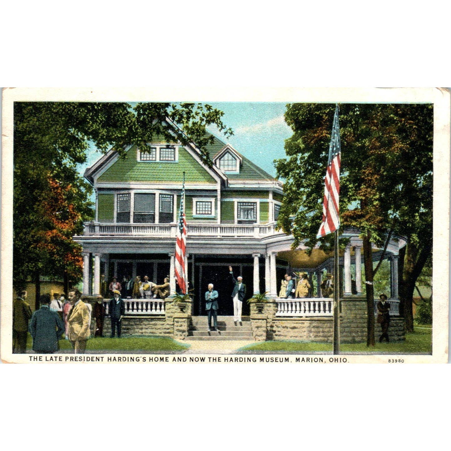 Vintage Postcard President Harding's Home & Museum Marion Ohio TD9