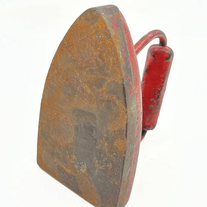 Antique Red Sad Iron/Flat Iron Primitive Iron Farmhouse Cast Iron RusticTC7