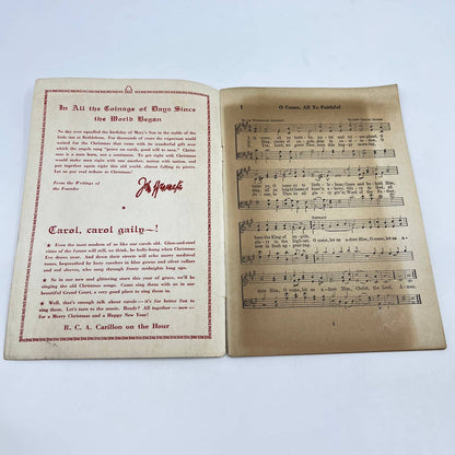 1940 Christmas Carols Sheet Music Book Jim Wanamaker Philadelphia TC6