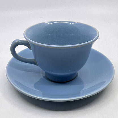 Vintage LuRay Taylor Smith & Taylor Pastels Blue Cup and Saucer TI3-2