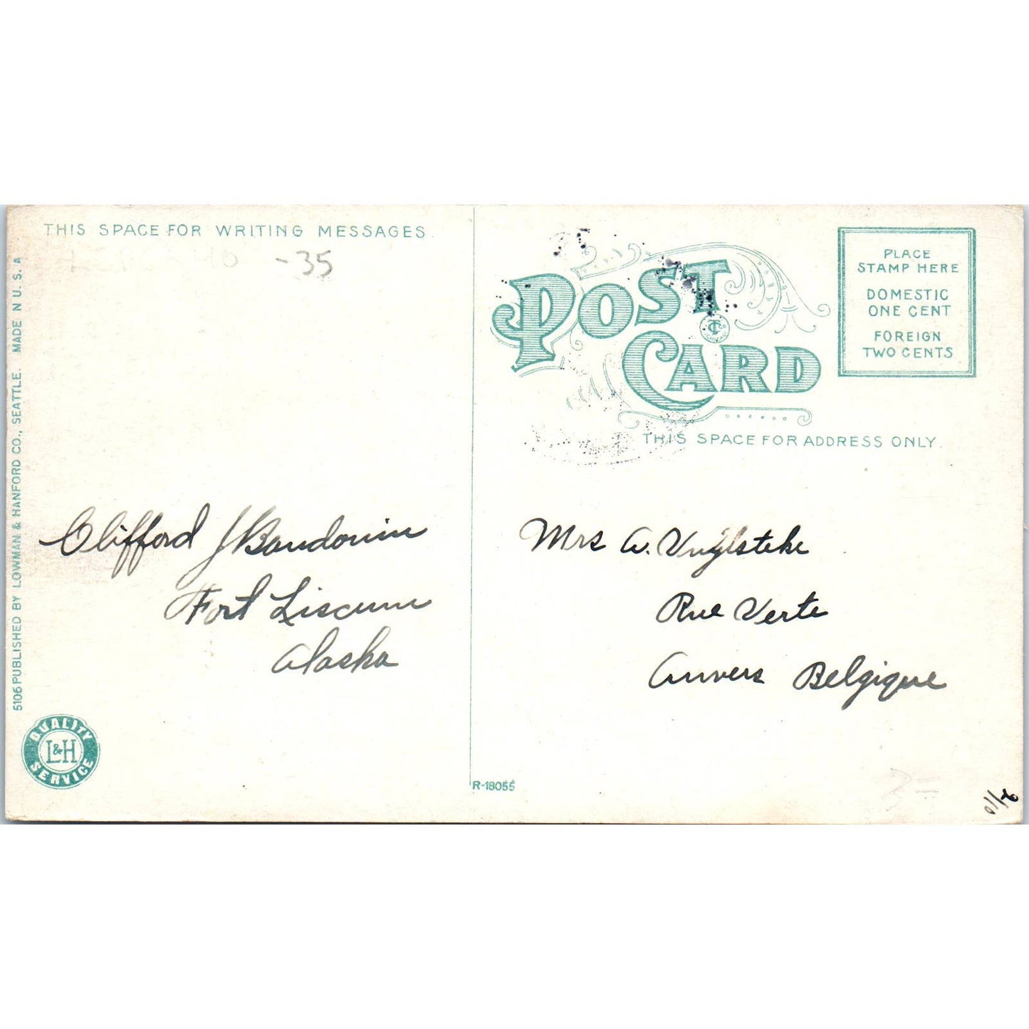 Placer Mining in Alaska Original Postcard TK1-30