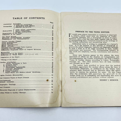 1917 Diagnosis of Cardio-Vascular Diseases - Dr. Henry Berger Medicine Heart TE7
