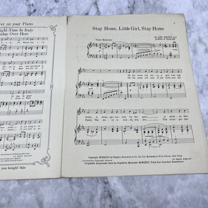 1923 Brown & Hanley Sheet Music - Stay Home, Little Girl, Stay Home TI1