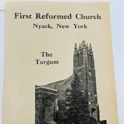 1938 1st Reformed Church Nyack NY Centenary Celebration Program Wm Neely Ross D6