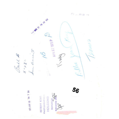 1975 Press Photo Tennis Billie Jean King Moffit Practicing 8x10" AD3-2