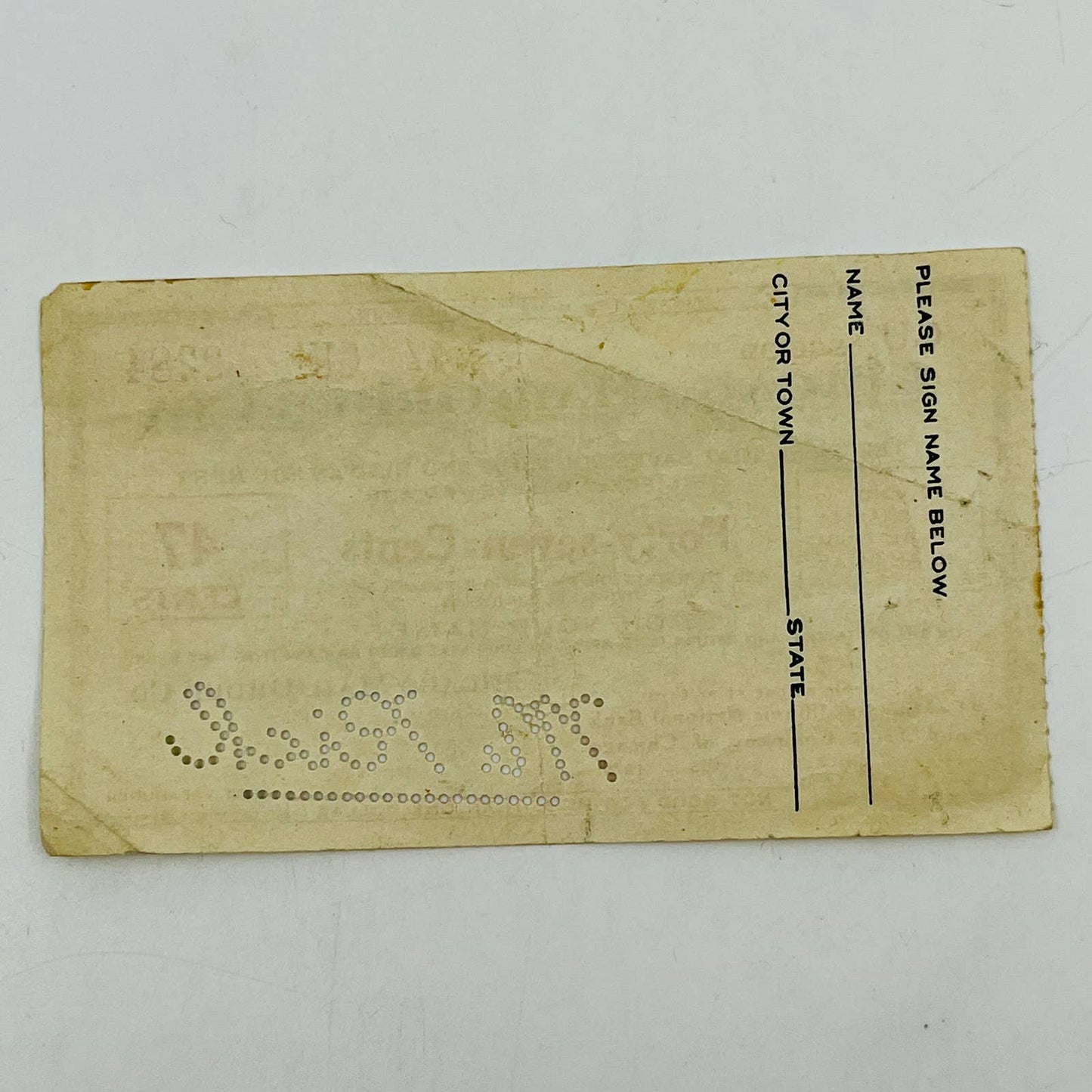 Vintage Chicago Mail Order Co. Illinois National Bank & Trust Bank Check AA2