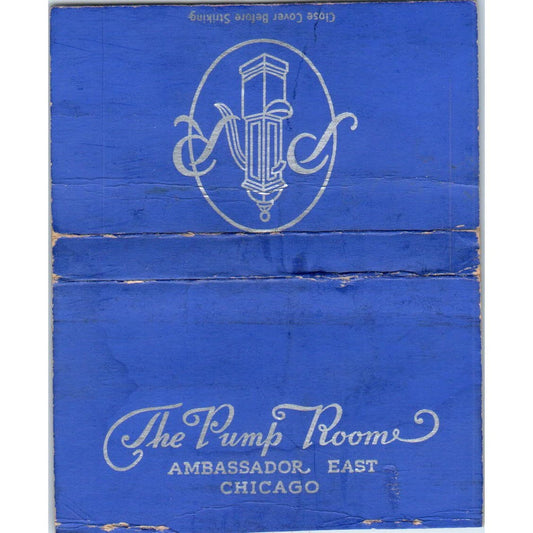 The Pump Room Ambassador East Chicago Wide Advertising Matchbook Cover SA9-M7