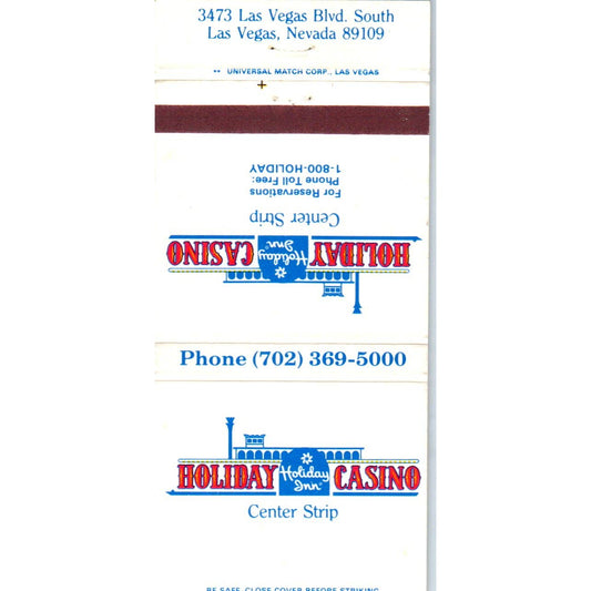 Holiday Casino Las Vegas NV Advertising Matchbook Cover SA1-M6