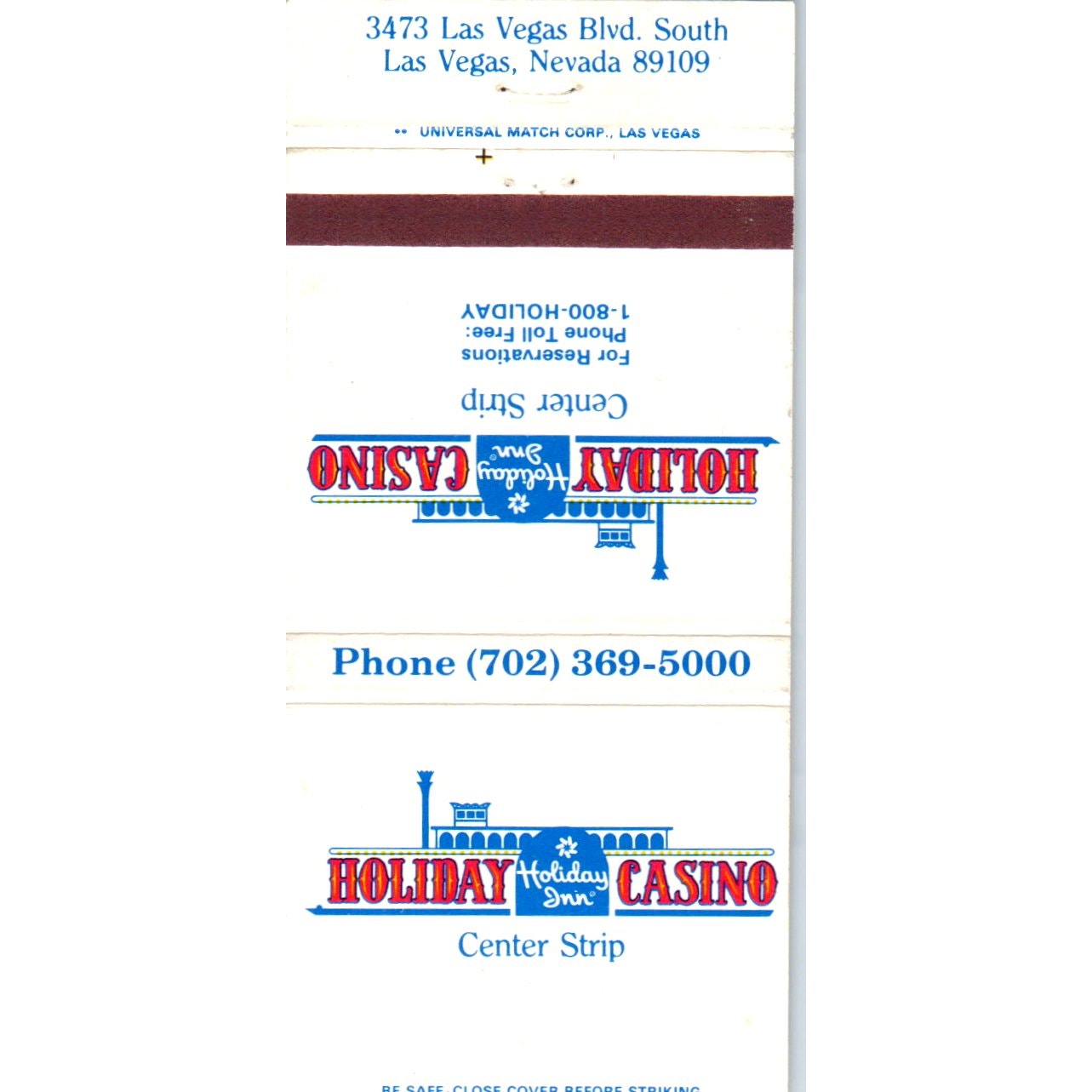 Holiday Casino Las Vegas NV Advertising Matchbook Cover MM9-7