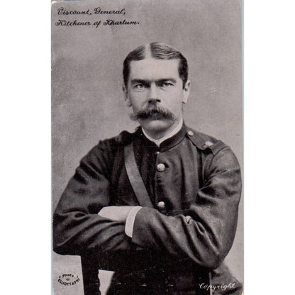 Viscount General Kitchener of Khartoum - Original RPPC Postcard TJ7-RP1