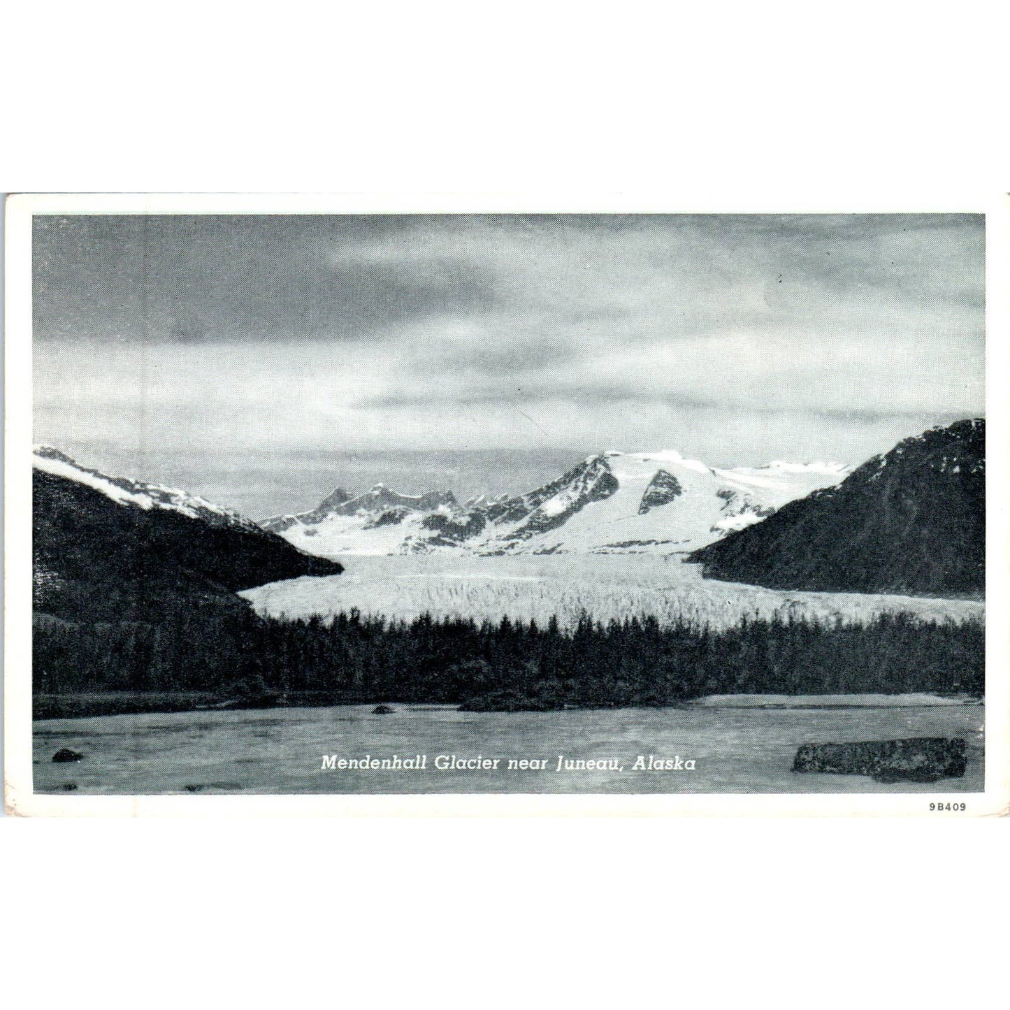 Mendenhall Glacier Near Juneau Alaska Original Postcard TK1-30