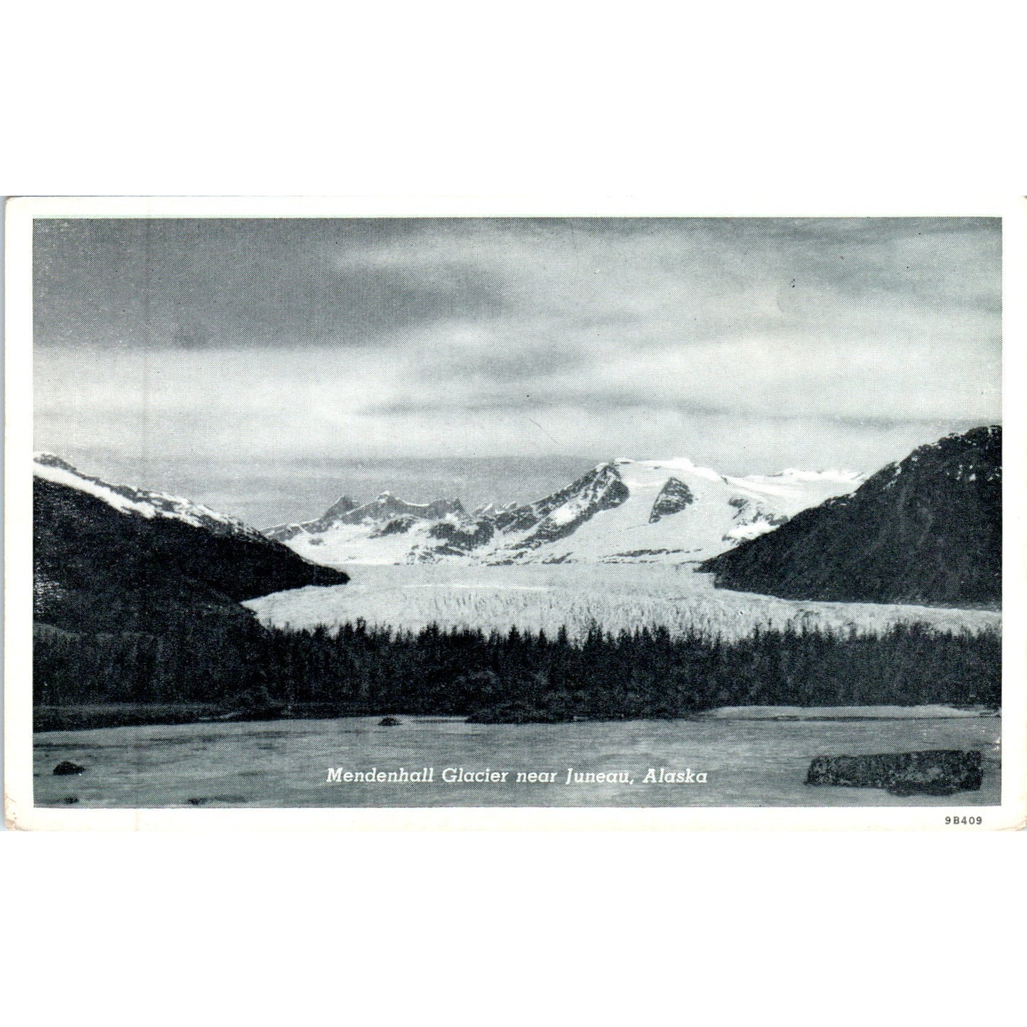 Mendenhall Glacier Near Juneau Alaska Original Postcard P2-6