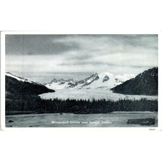 Mendenhall Glacier Near Juneau Alaska Original Postcard P2-6