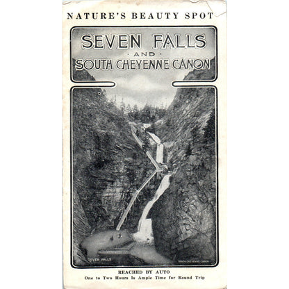 c1920 Seven Falls & South Cheyenne Canyon Colorado Travel Brochure P1-11